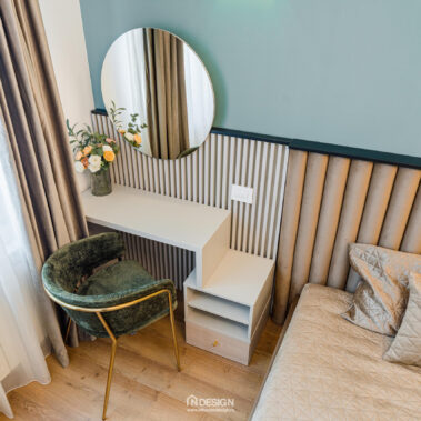 zona vanity dormitor cu mobilier custom design interior modern apartament Băneasa